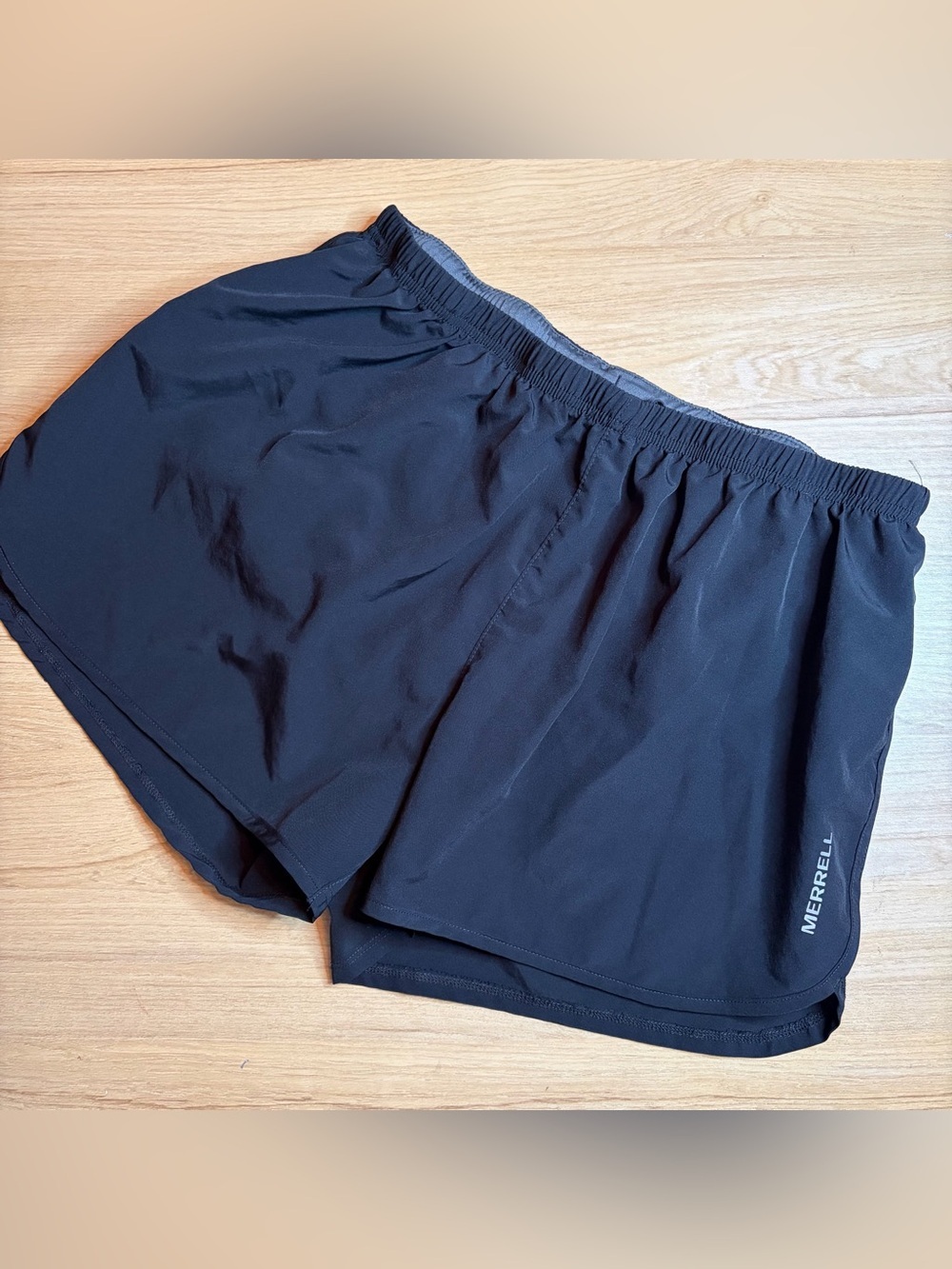 Merrell Black Running Shorts US Large Lightweight Liner